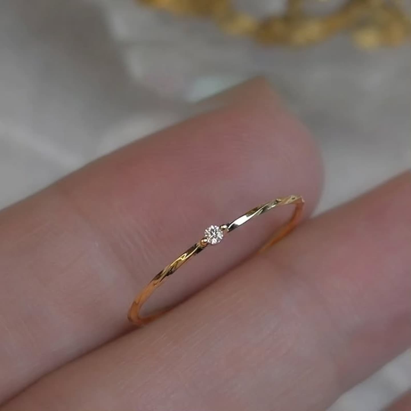 Twisted Solitaire Ring