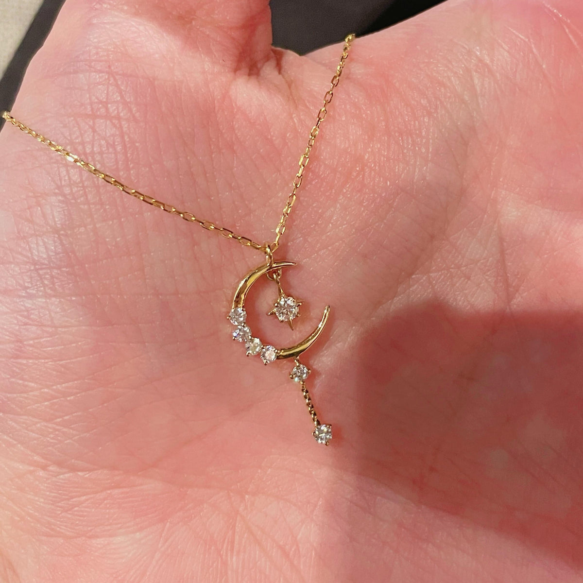 Crescent moon Star Necklace