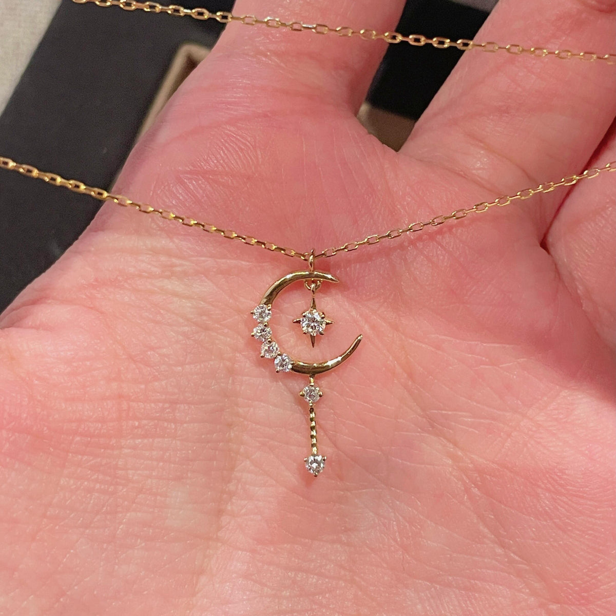 Crescent moon Star Necklace