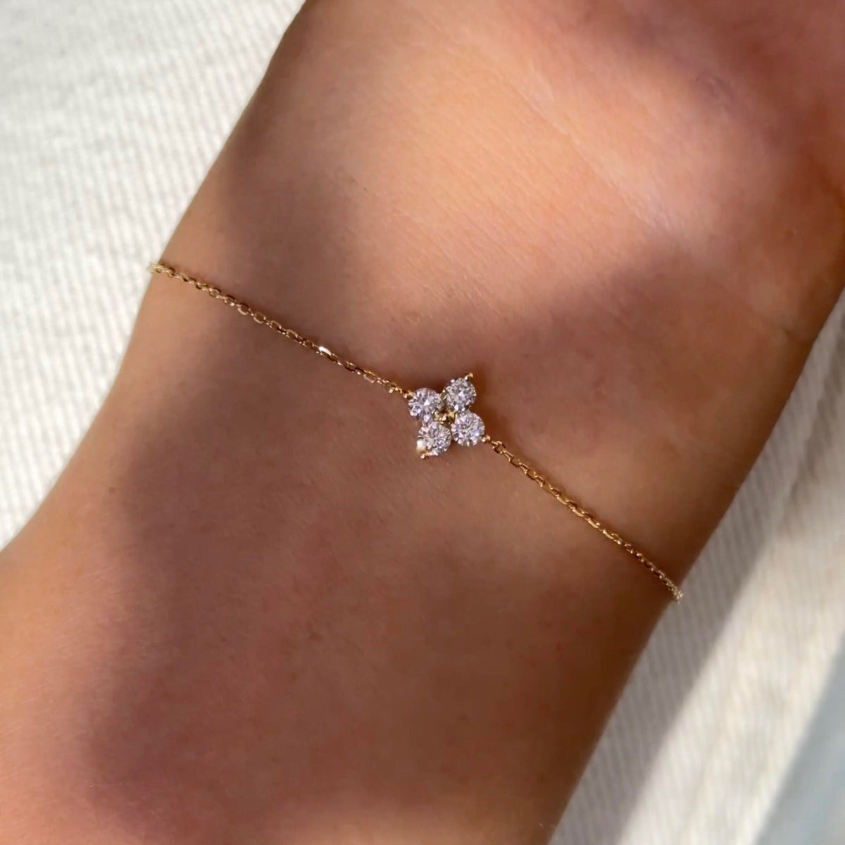 4 Clover Diamond Bracelet