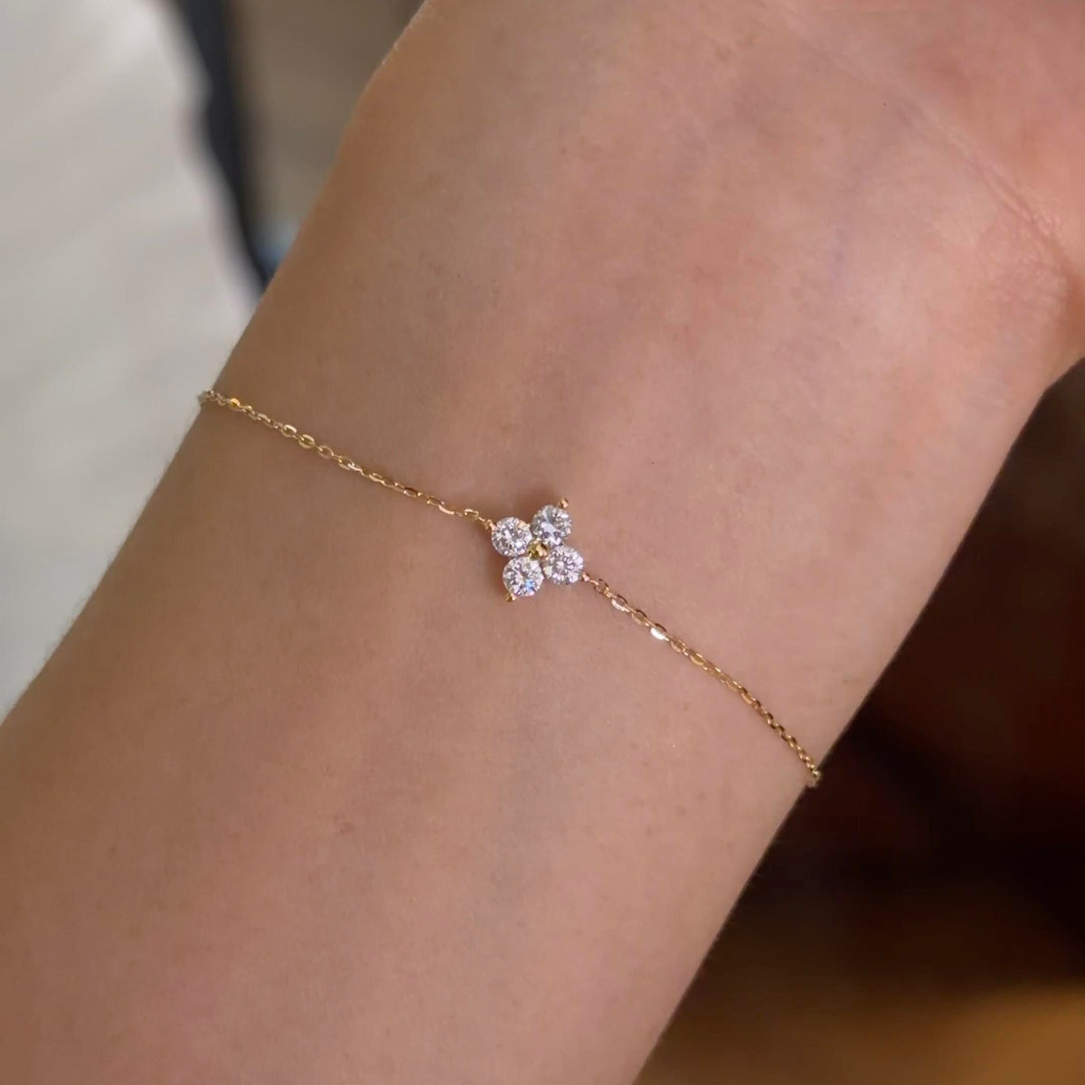 4 Clover Diamond Bracelet
