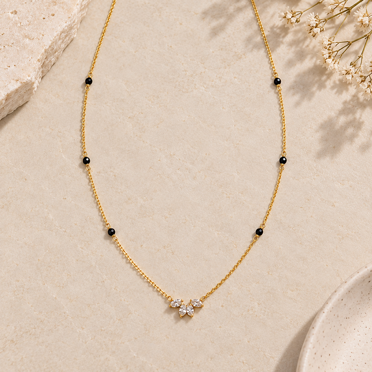 Marquise Petal Mangalsutra