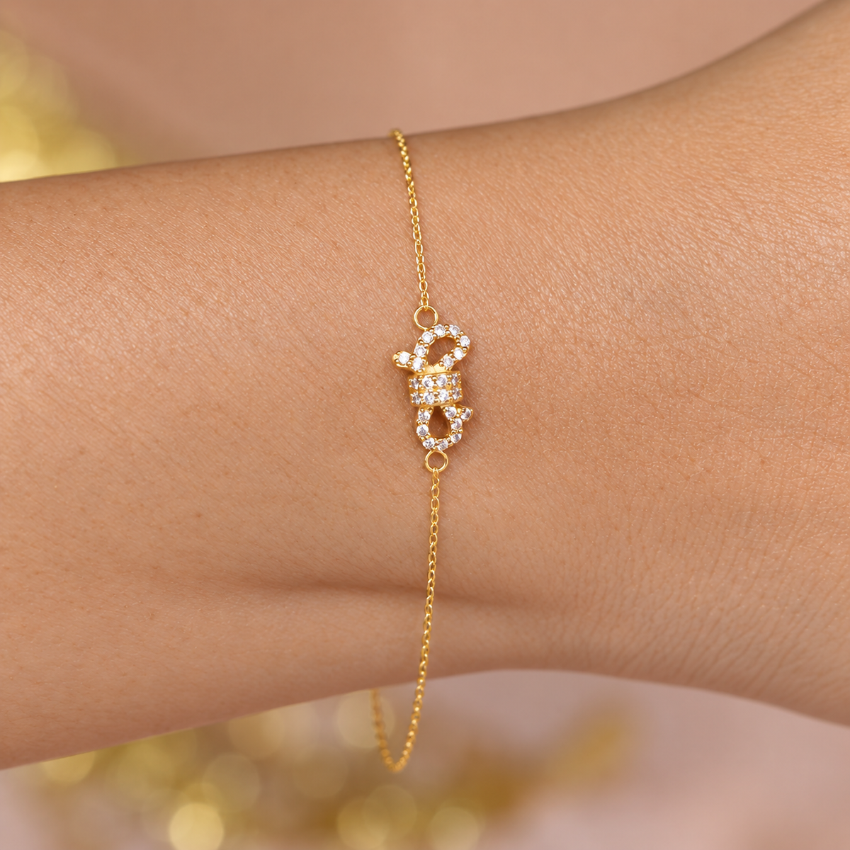Diamond Bow Tie Bracelet