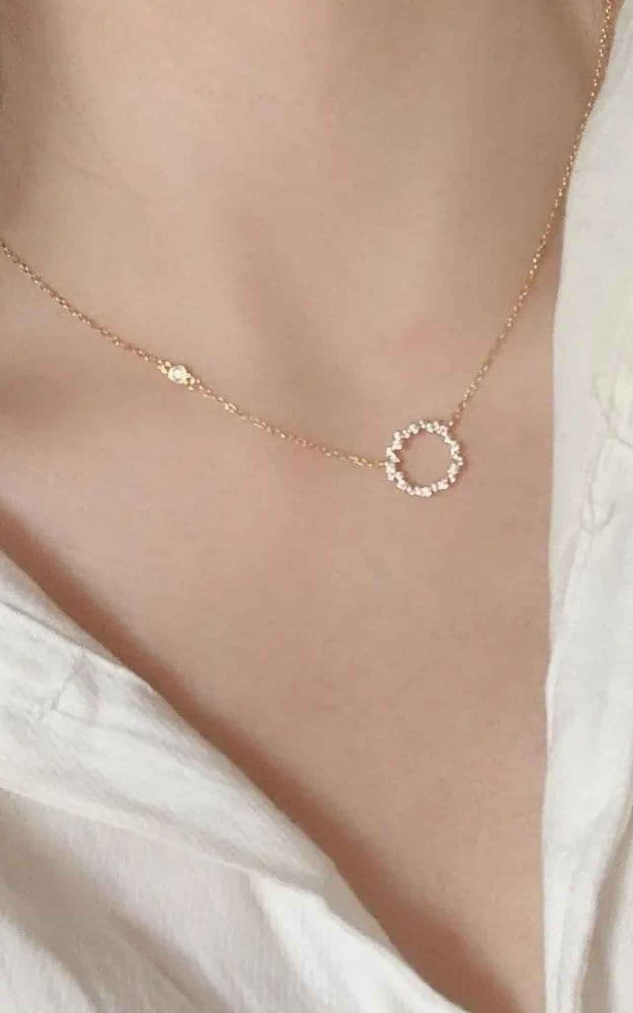 Round diamond Necklace