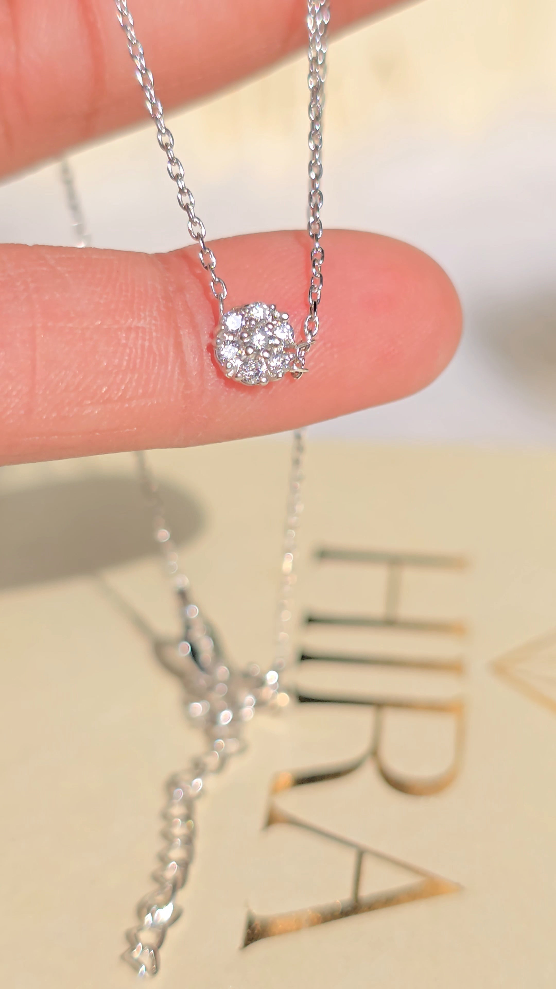 Mini Round Diamond Necklace