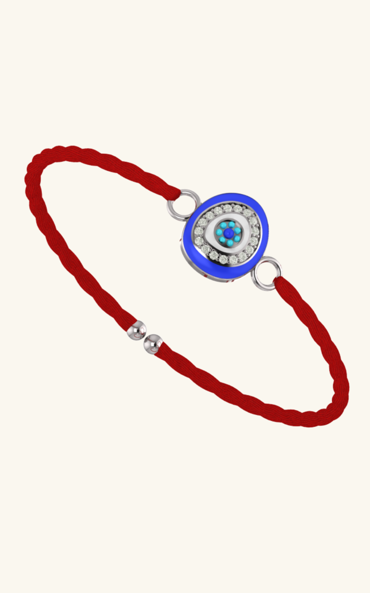 Silver Blue Evil Eye Rakhi