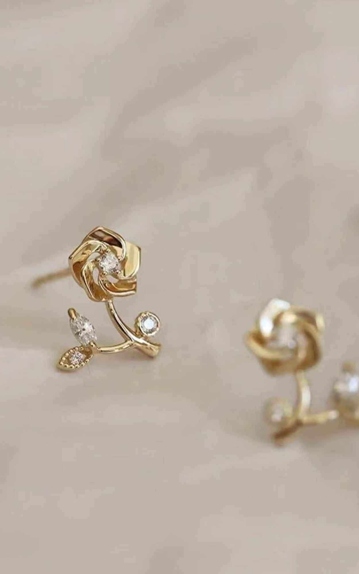 Dainty Rose Earrings
