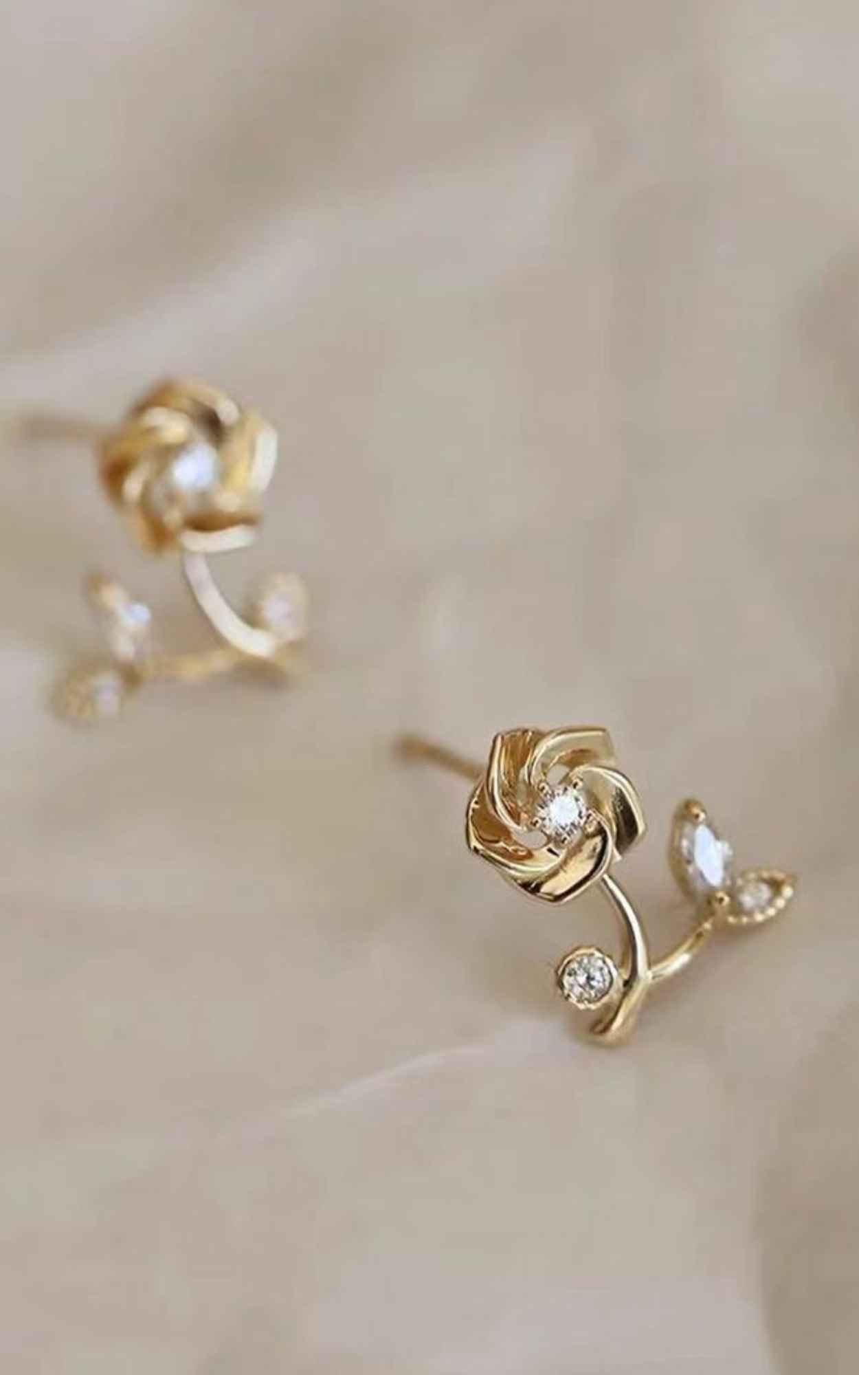 Dainty Rose Earrings