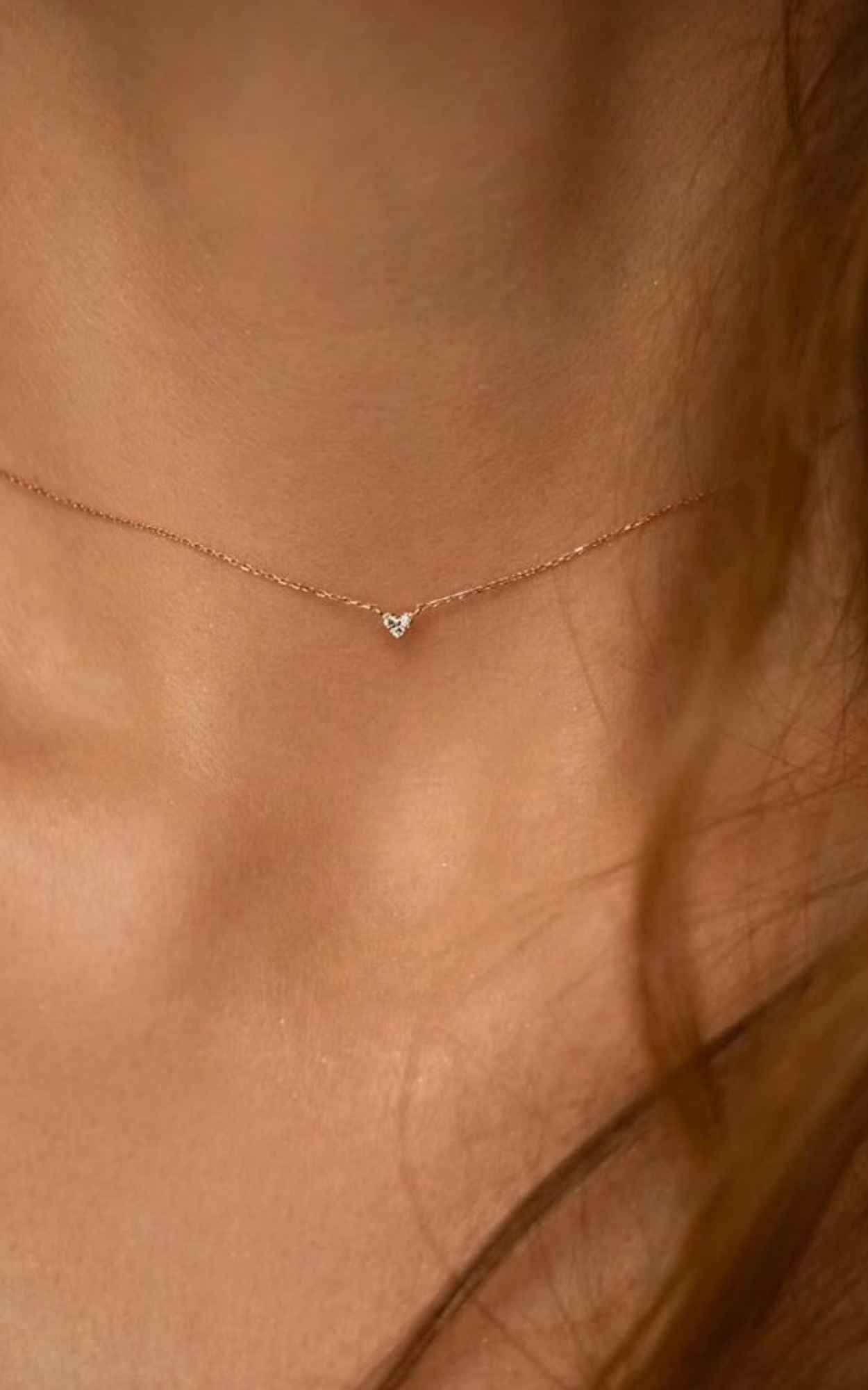 Micro Diamond Heart Necklace