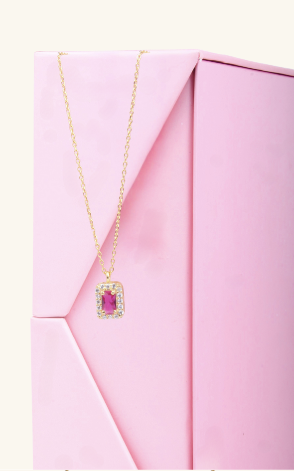Pink Gemstone Necklace
