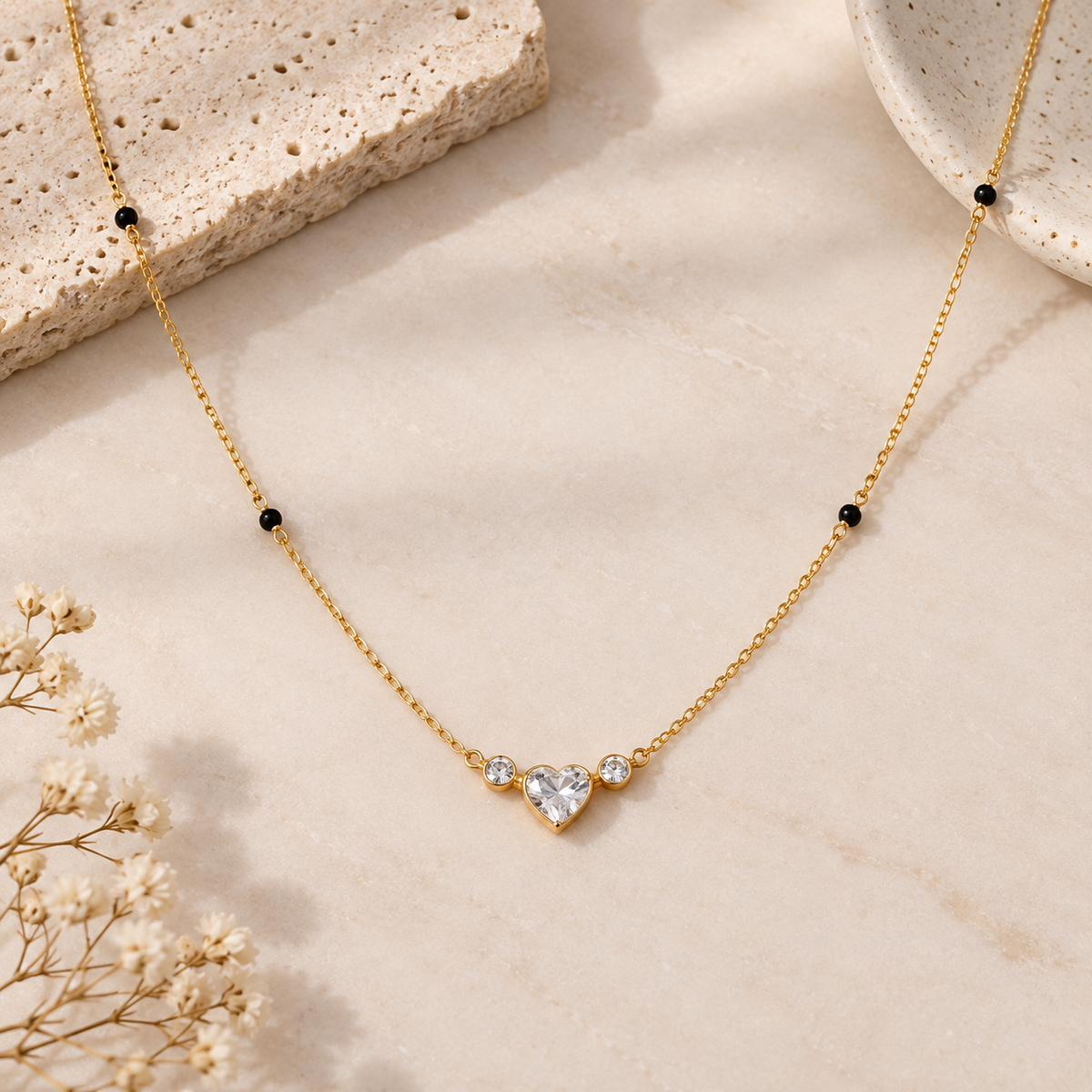 Dainty Heart Diamond Mangalsutra