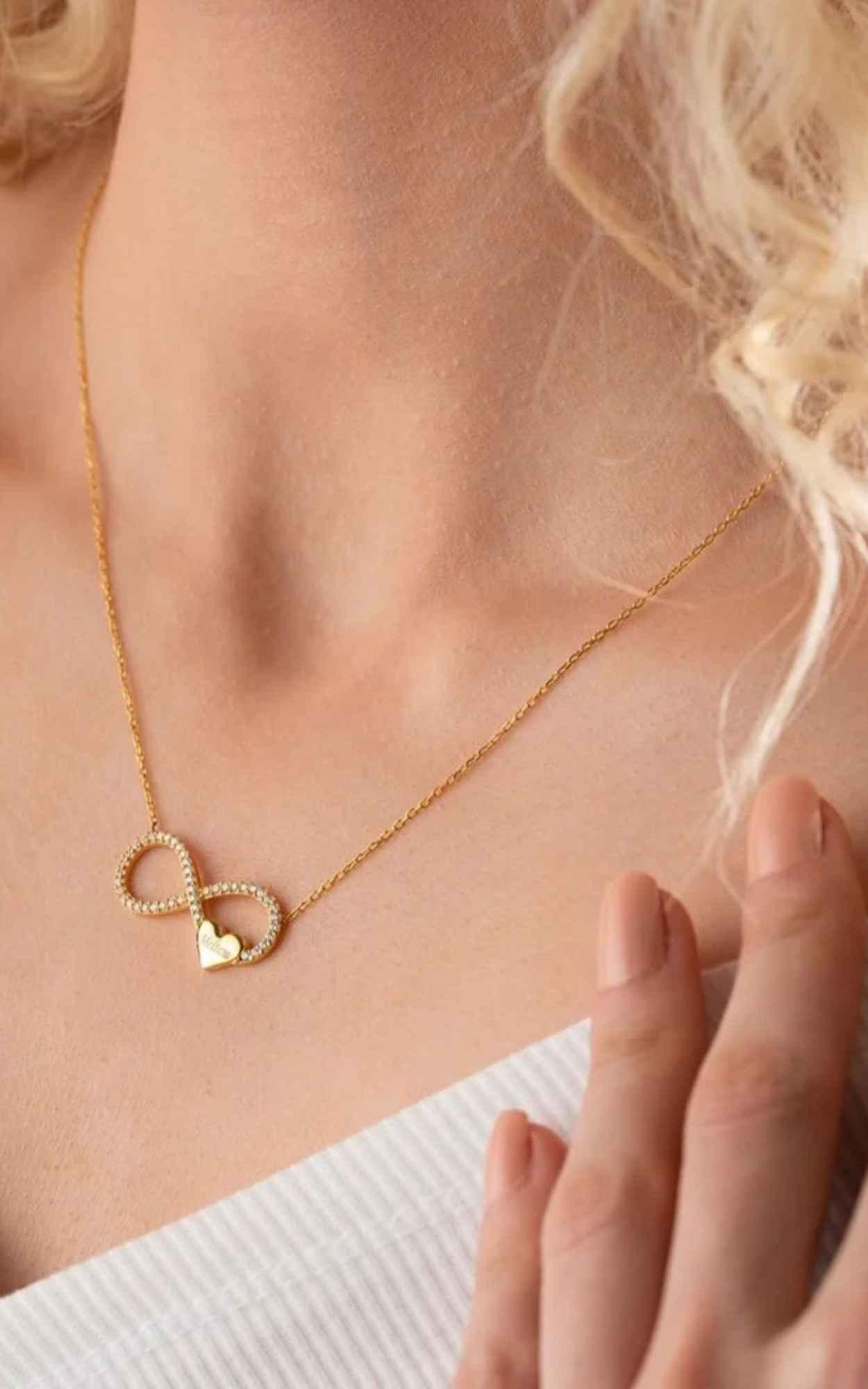 Custom Engraved Infinity Necklace