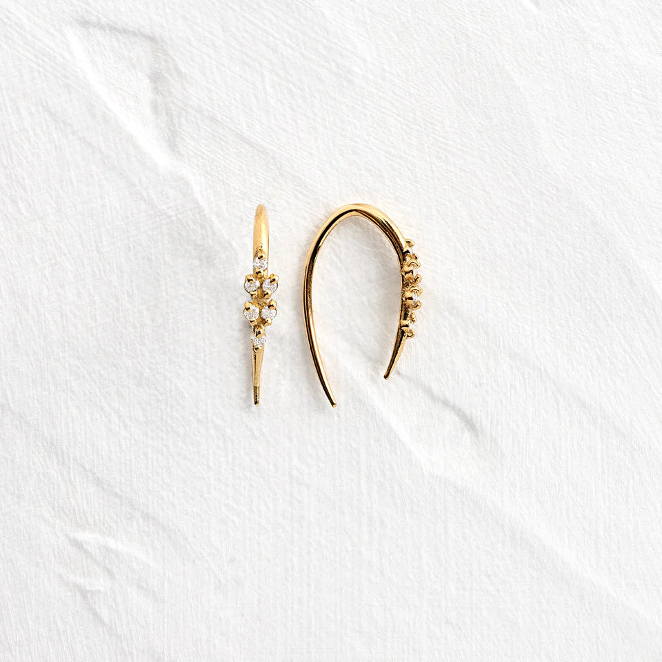 Linear Sparkle Hoops