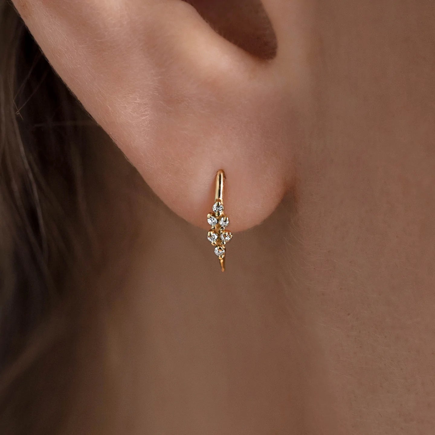 Linear Sparkle Hoops