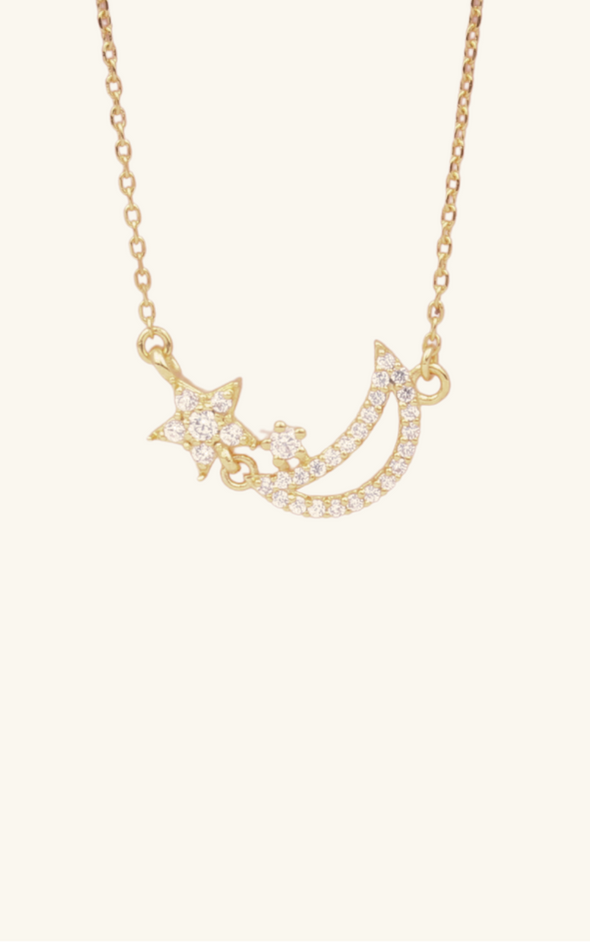 Half Moon Star Necklace