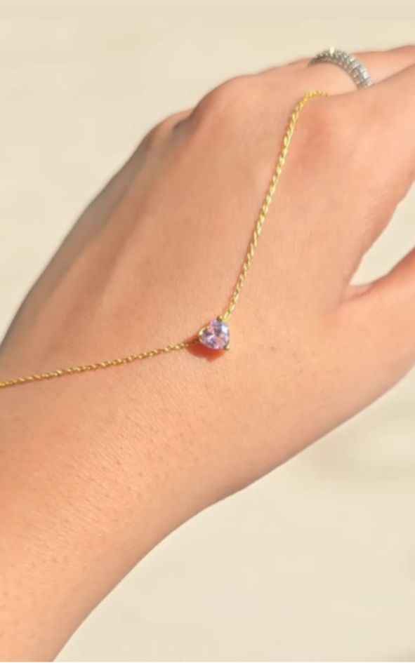 Pink Heart Necklace