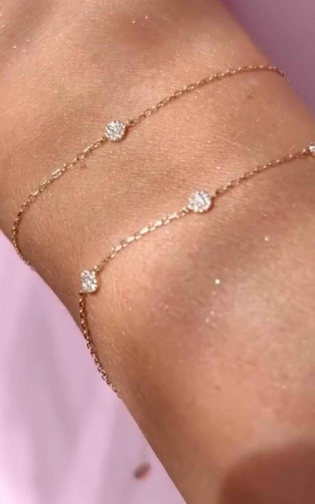 3 round diamond bracelet