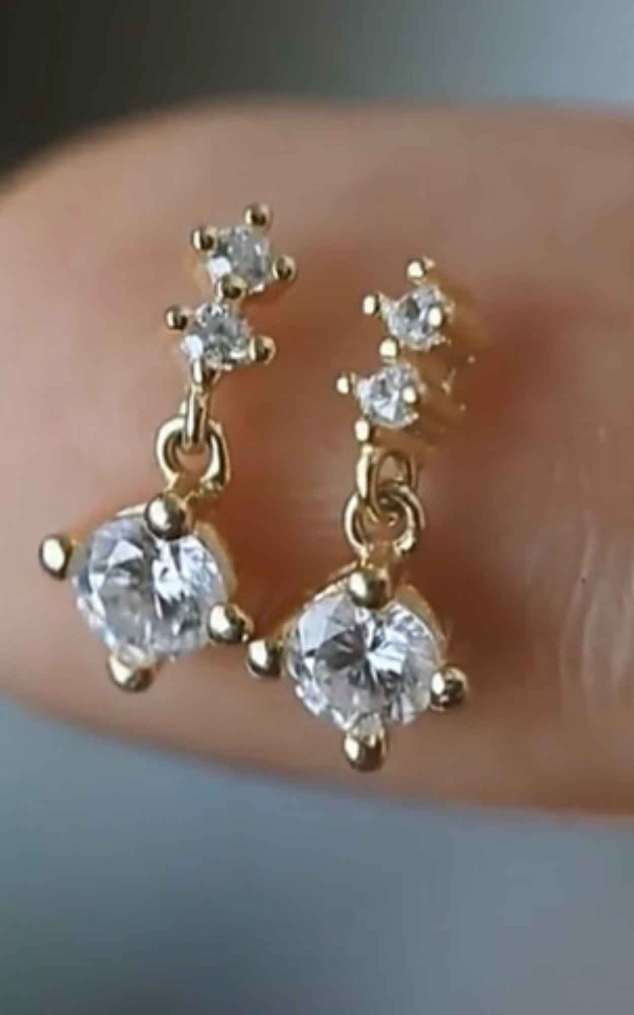 Diamond drop earrings