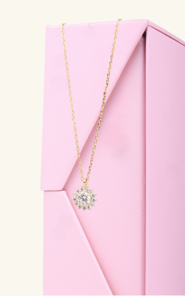 Diamond sunflower Necklace