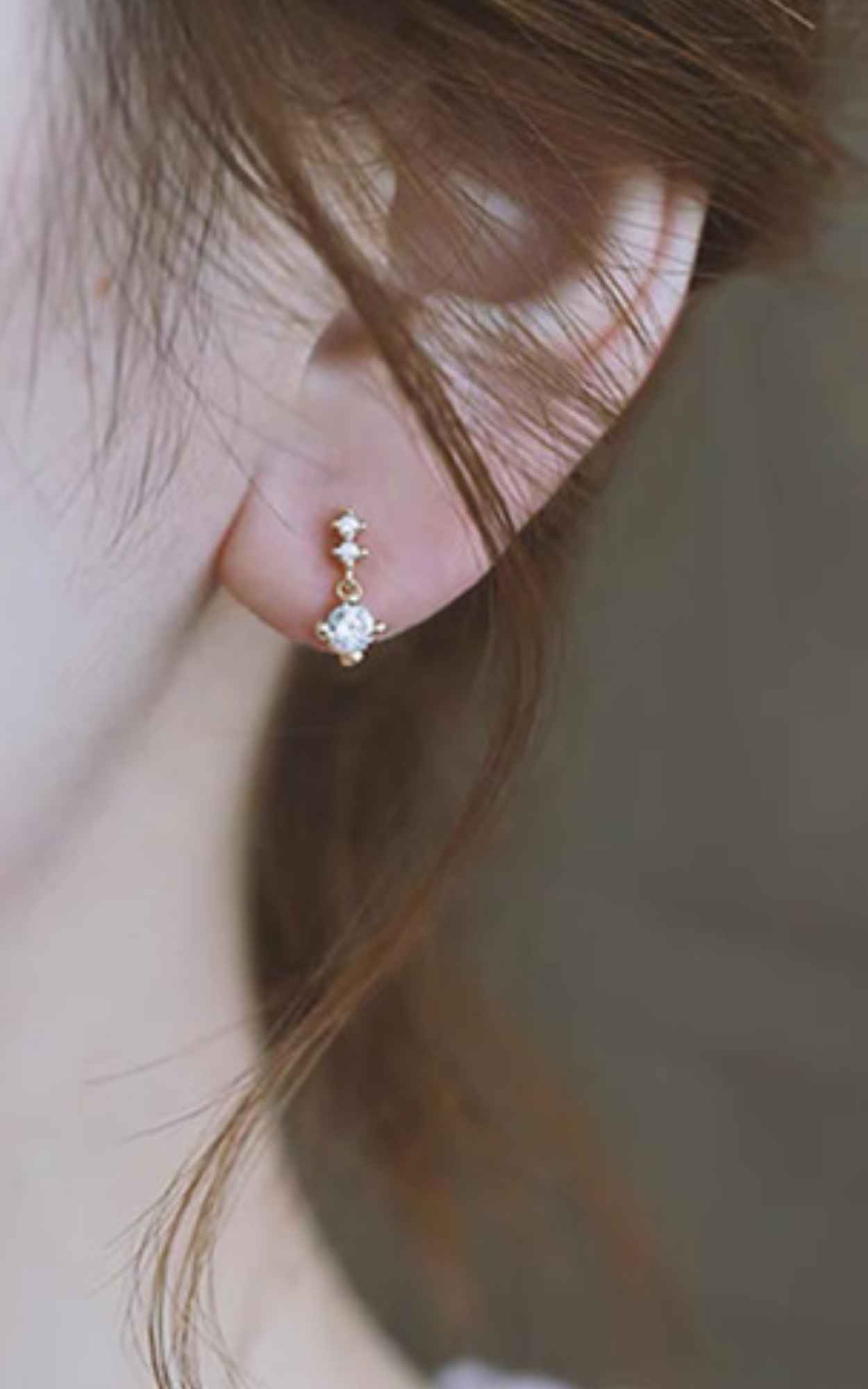 Diamond drop earrings