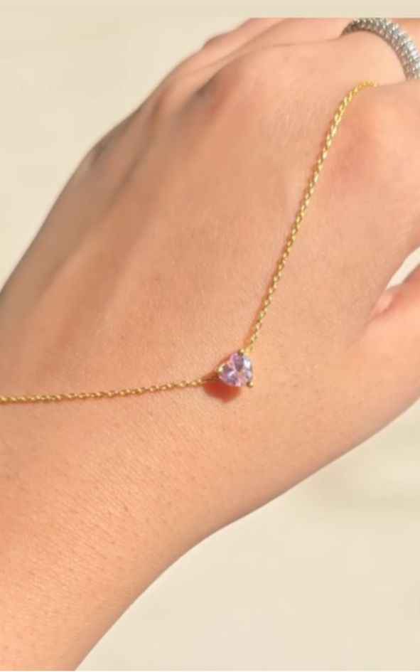 Pink Heart Necklace