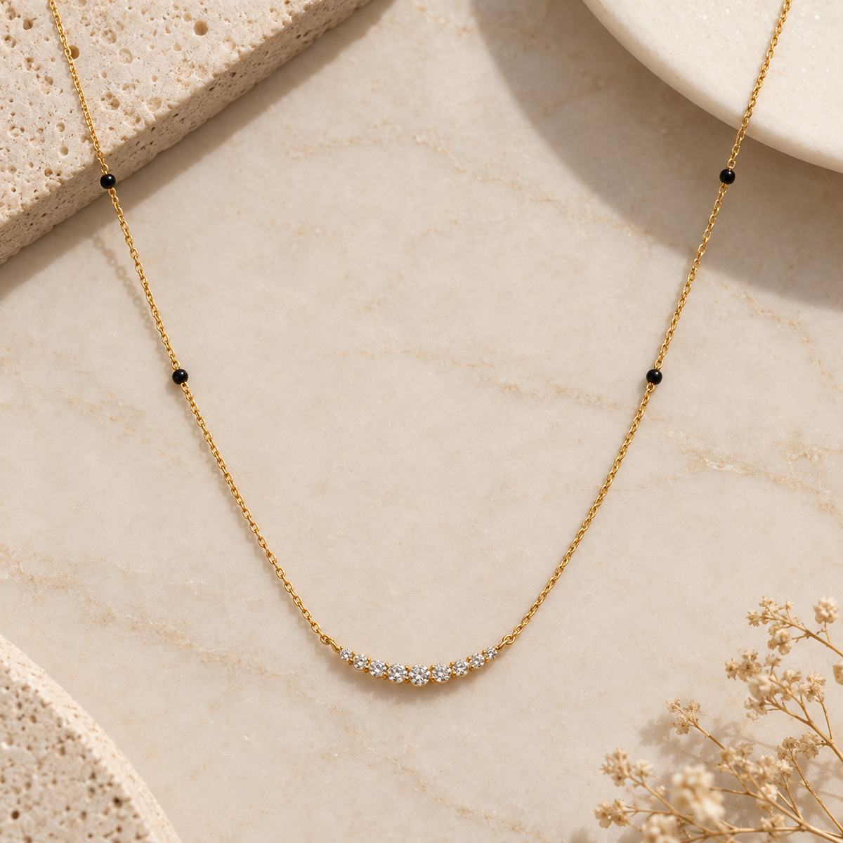 Diamond Curve Mangalsutra