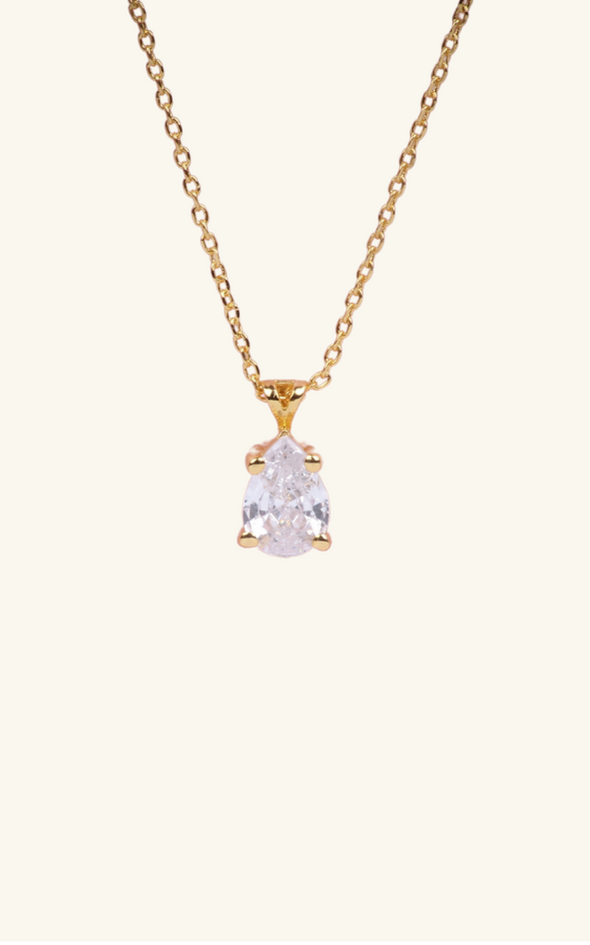 Pear Solitiare Necklace