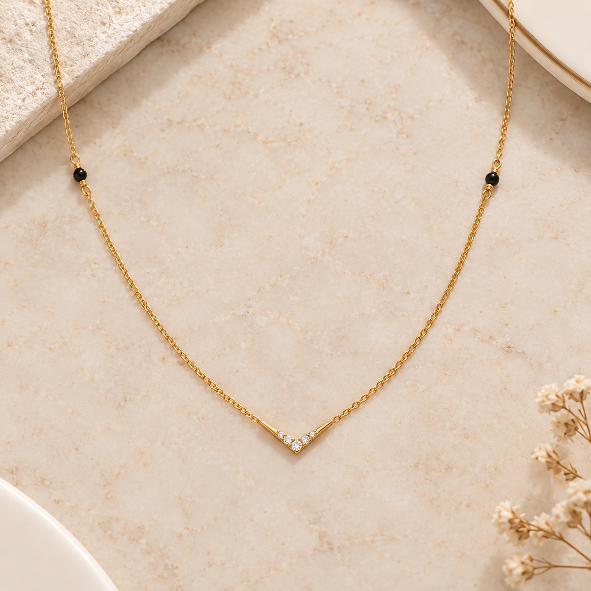 Dainty Diamond V Mangalsutra