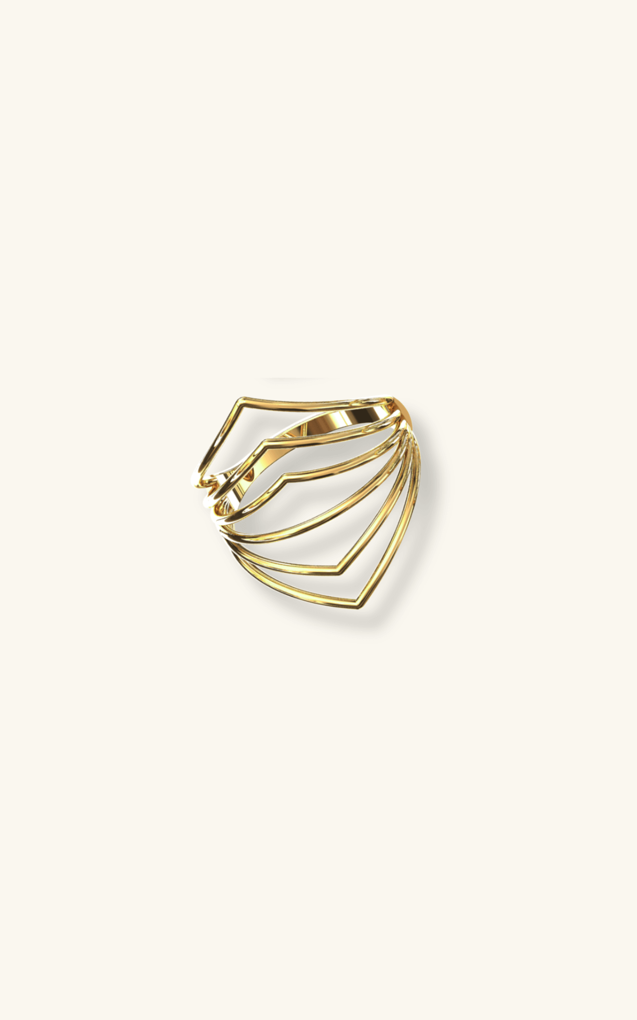 Elegant Abstract Interlock Ring in Sterling Silver – Hira Jewellery