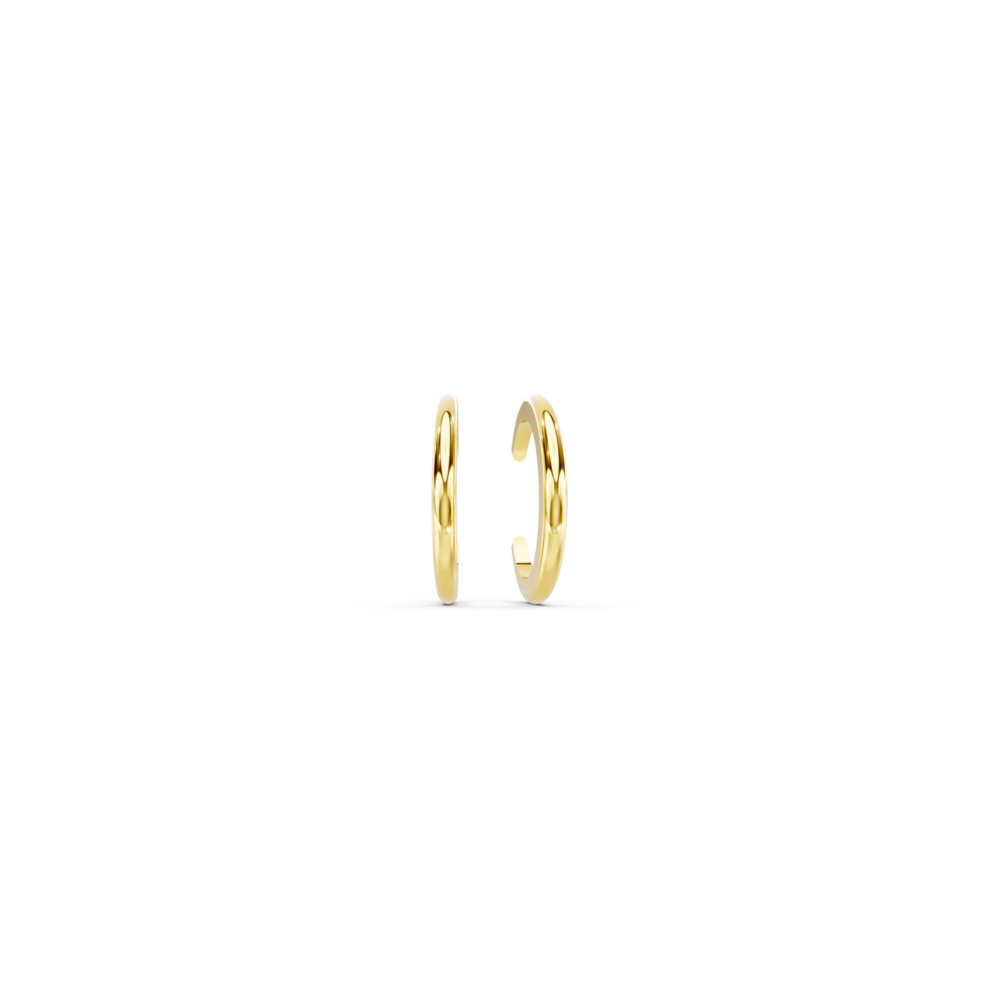 Flat conch cuff earrings