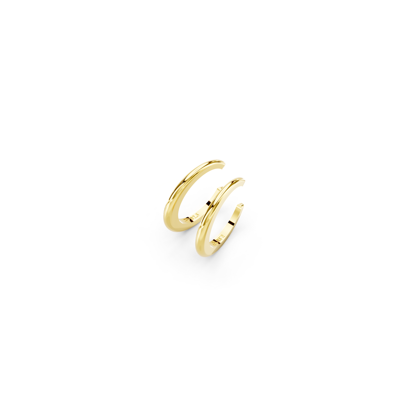 Flat conch cuff earrings