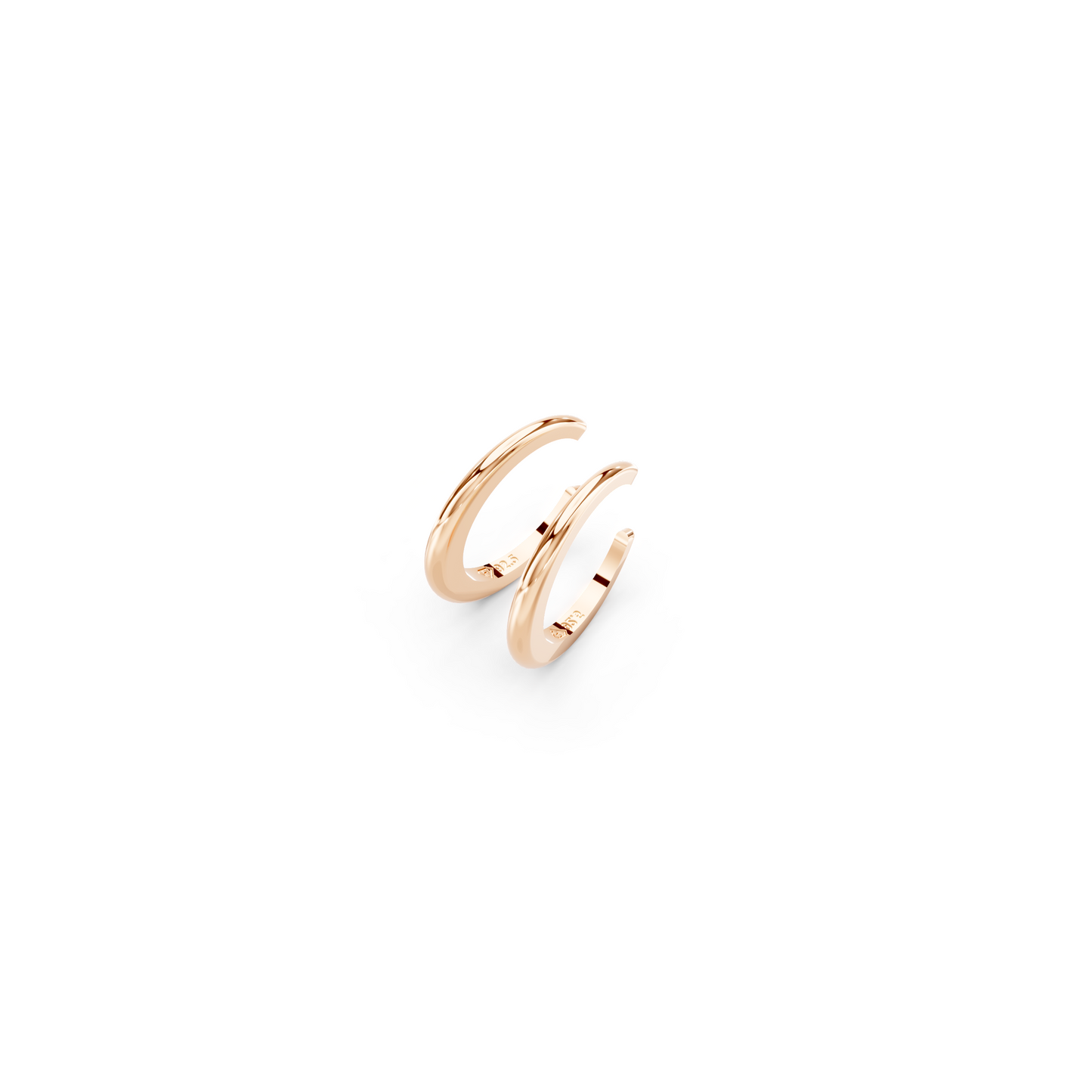 Flat conch cuff earrings