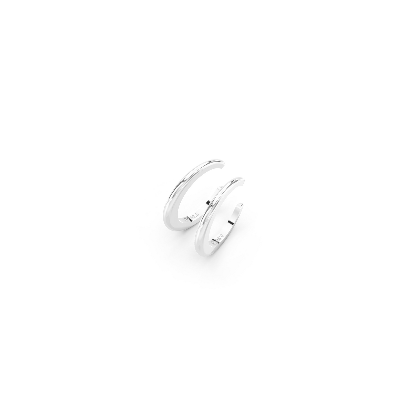 Flat conch cuff earrings