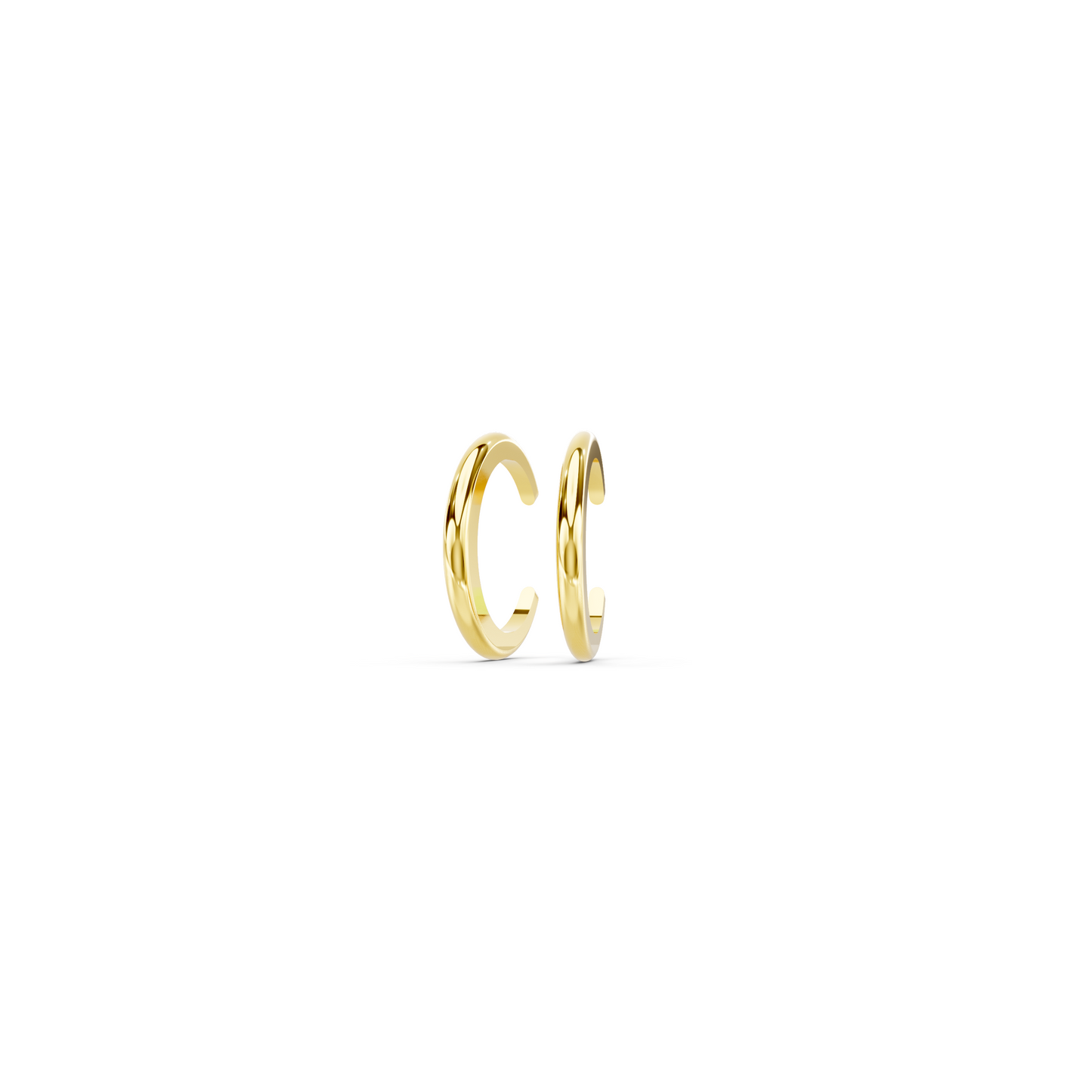 Flat conch cuff earrings