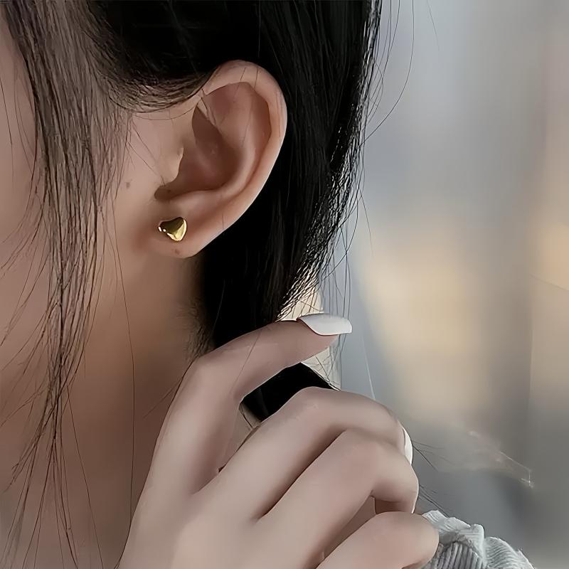 Solid heart studs