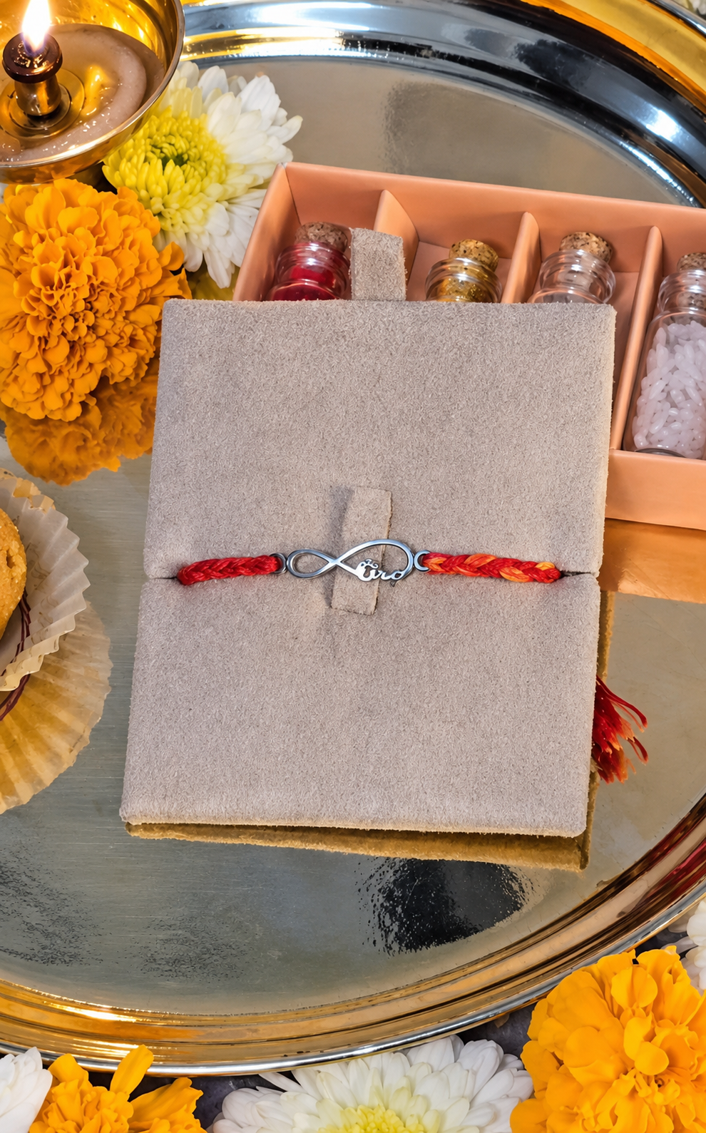 Silver Bro Infinity Rakhi