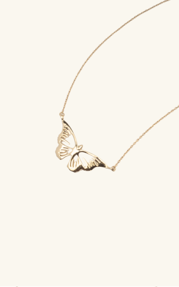 Butterfly Sketch Necklace