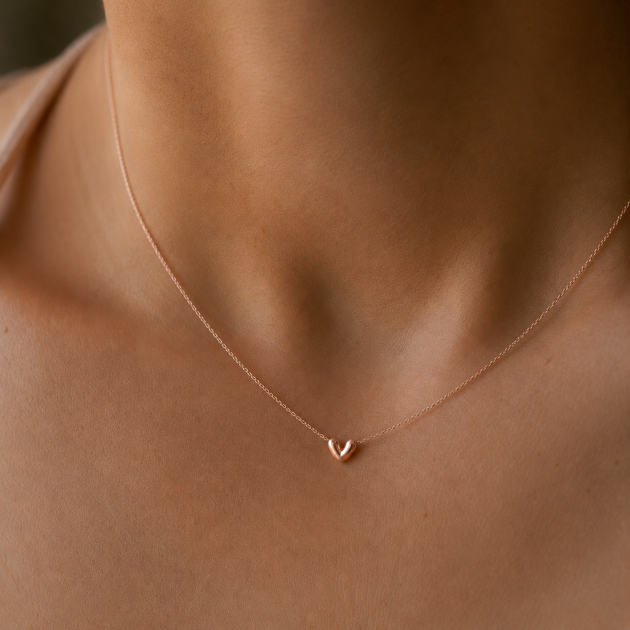 Collier Coeur en Noix de Cajou