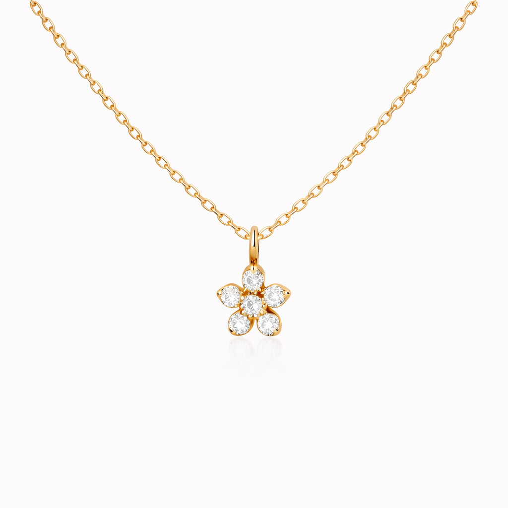 925Silver Mini Flower necklace