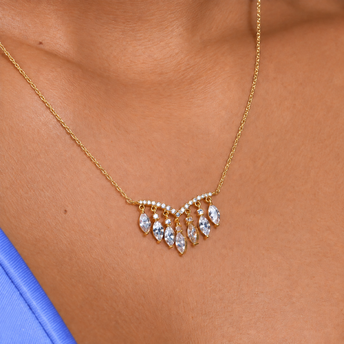 Dancing Marquise Necklace