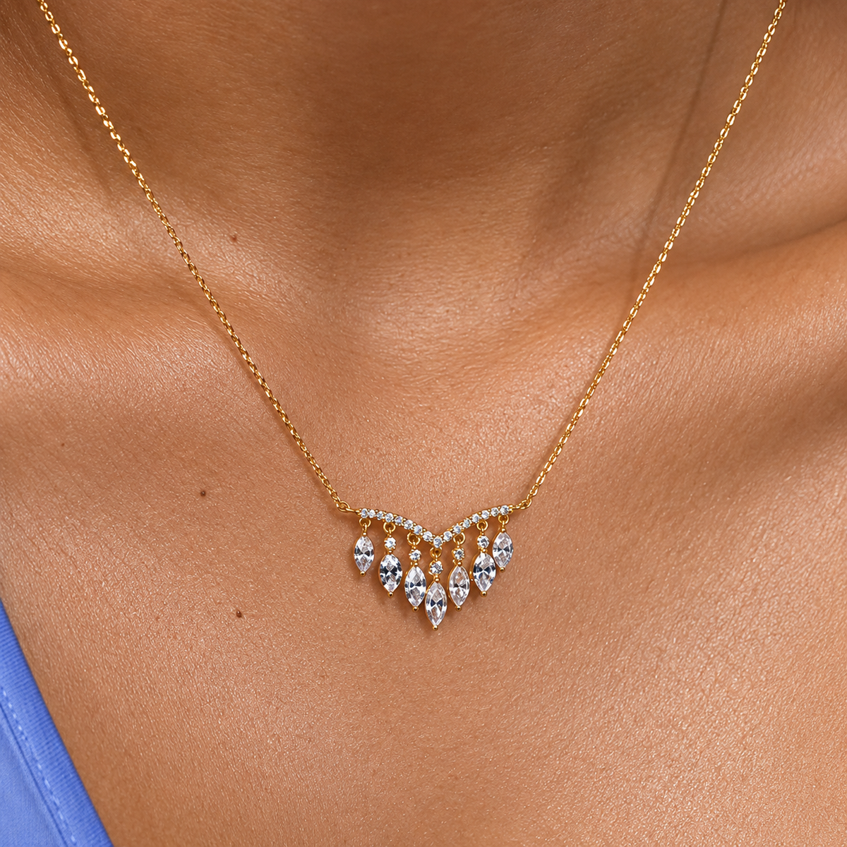 Dancing Marquise Necklace