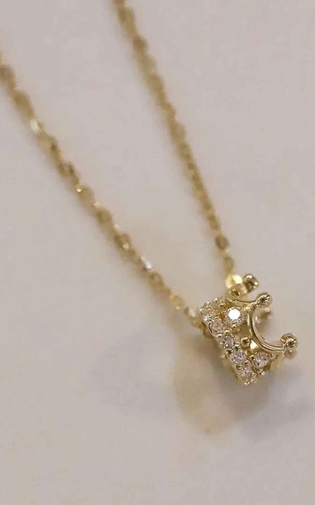 Diamond Crown Necklace