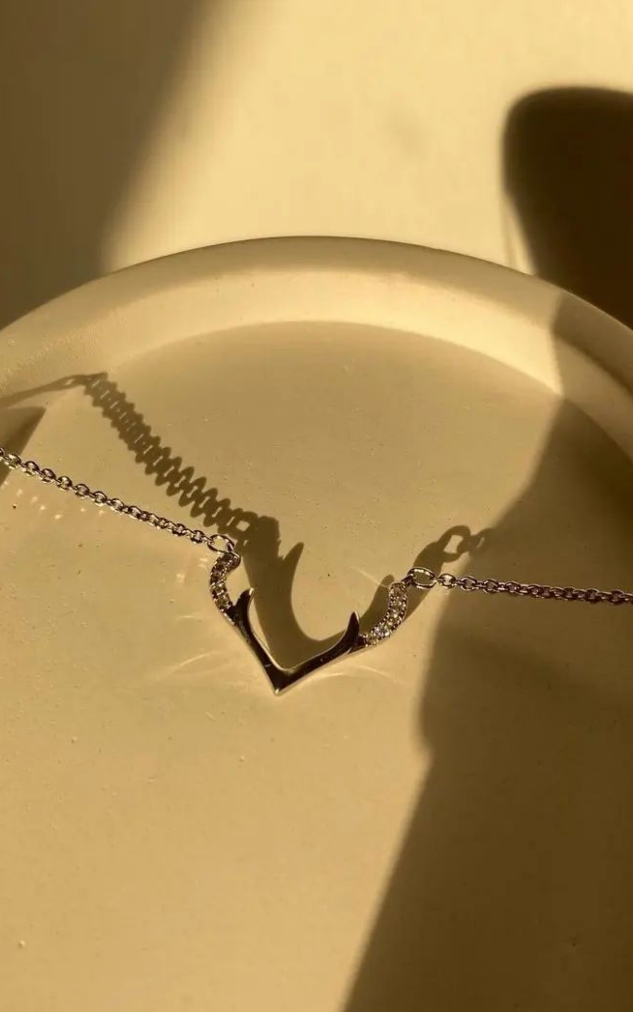 Diamond Antler Necklace