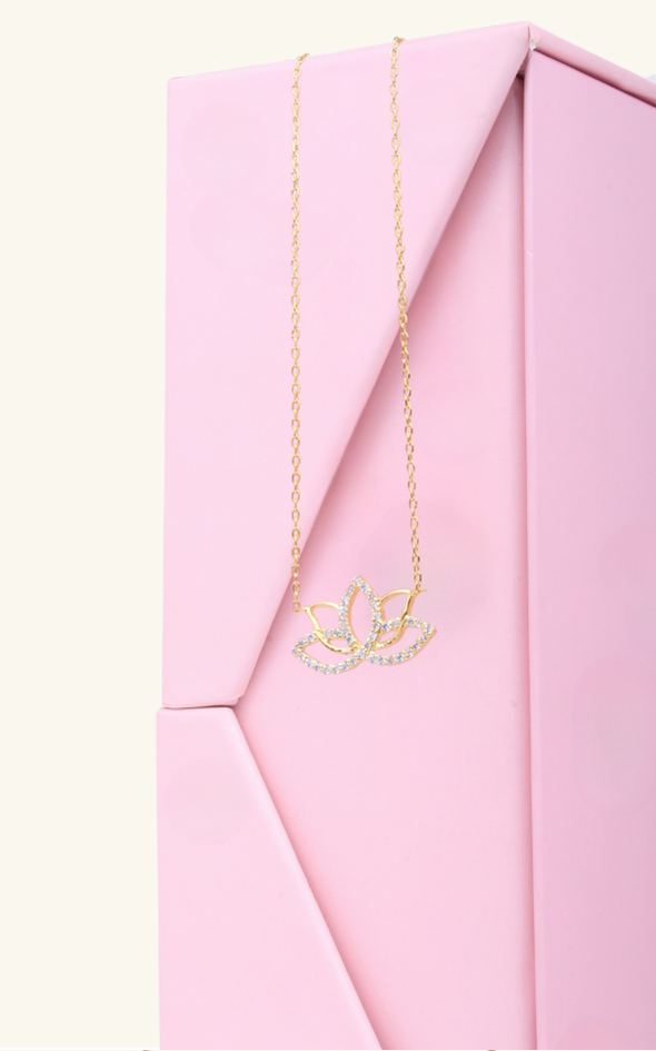 Diamond Lotus Necklace