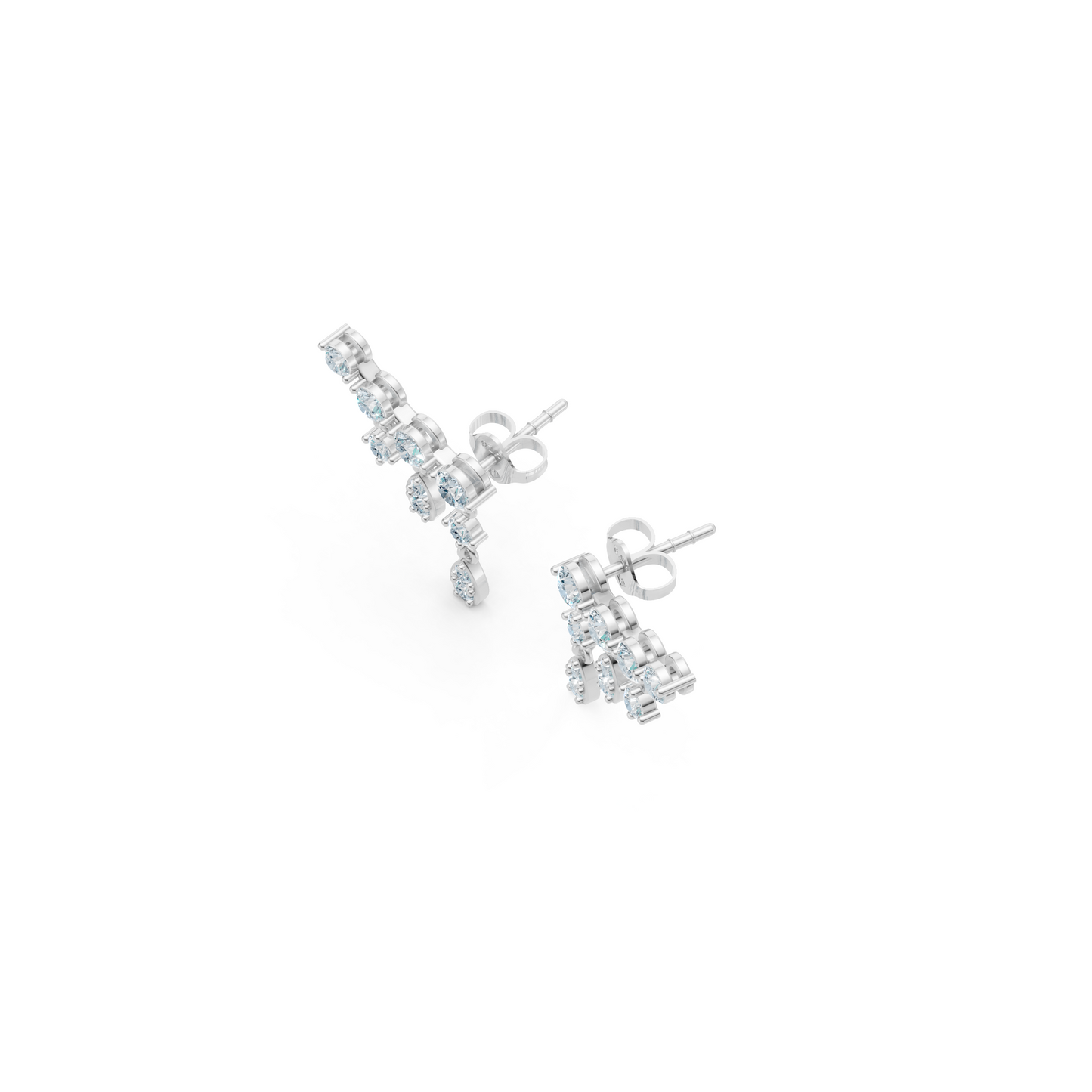Diamond Drop Ear Climber Earrings