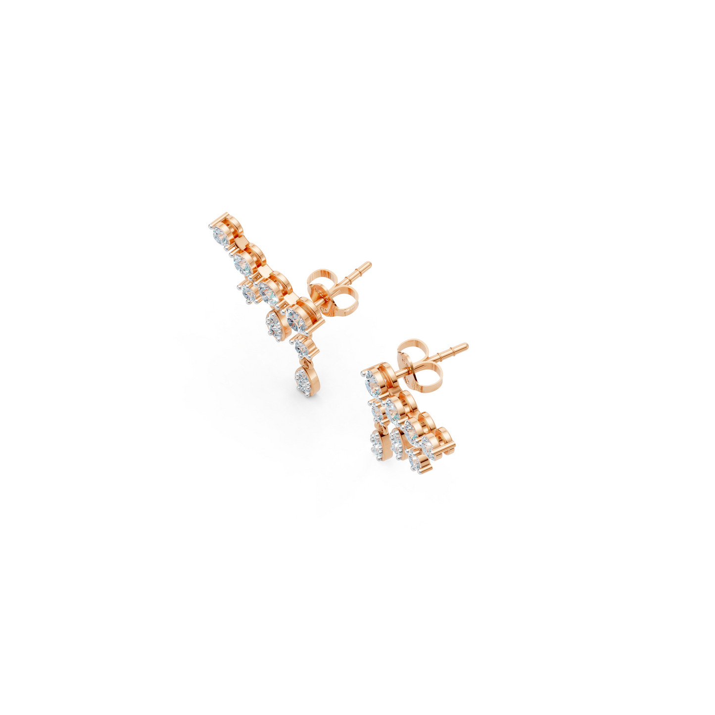 Diamond Drop Ear Climber Earrings