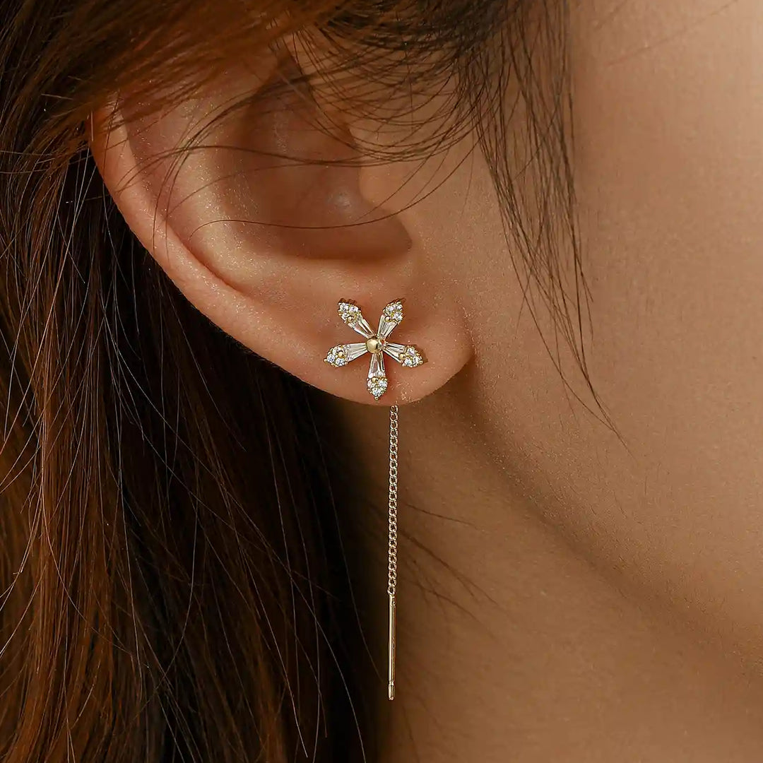 Flower Chain Earring