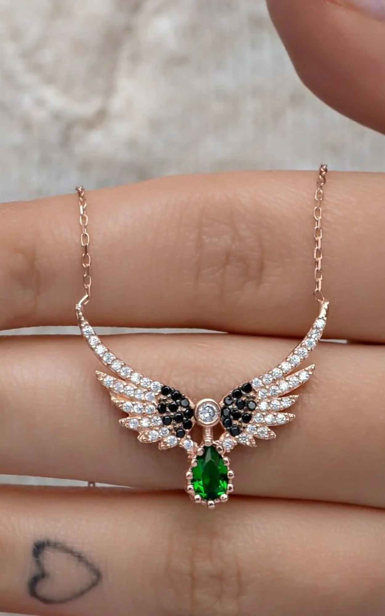 Emerald Wings Necklace
