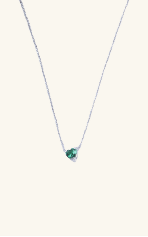 Emerald heart necklace