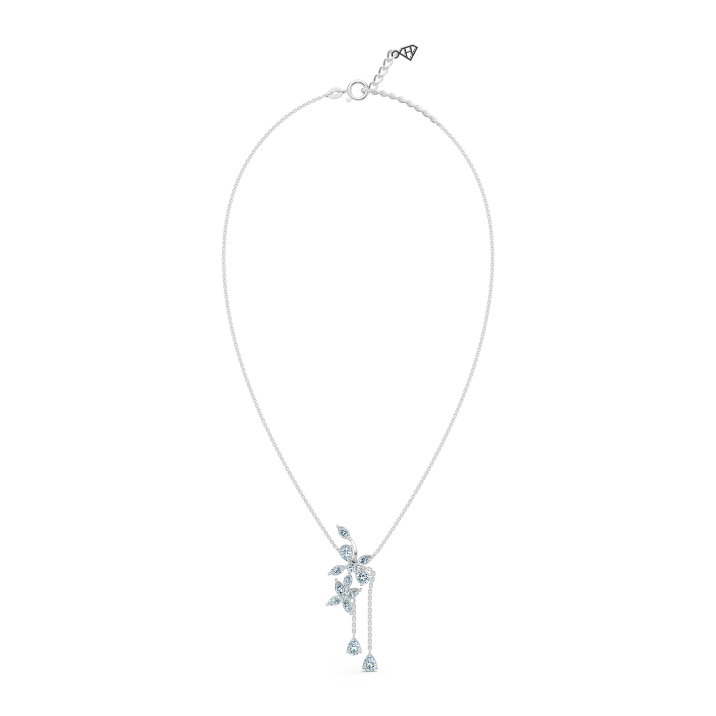 Diamond Pear Drops Flower Set